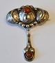 Dänische 
Jugendstilbrosche 
aus Silber mit 
Bernstein, 20. 
Jahrhundert. 
Hans Jensen & 
Co, ...