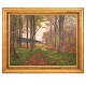 Hans Andersen 
Brendekilde, 
1857-1942, Öl 
auf Leinen
Waldstück an 
einem ...