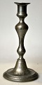 Pewter 
candlestick, 
19th century. 
Denmark. 
Unmarked. H: 
20.5 cm. Dia: 
10 cm.