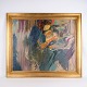 Abstract oil 
painting of a 
woman from the 
1930s. Oil on 
canvas with a 
gold frame.
— Origin: ...