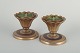 CAWAPair of brass candlesticks, Art Deco, 1940s.