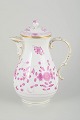 Meissen, “Pink Indian”Coffee pot, early 20th century.