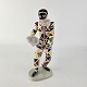 Figur i porcelæn med motiv af Arlecchino fra La Commedia dell'Arte ItalianaNr. 1249 ...