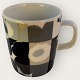 Marimekko-
Becher mit 
Streifen, Oiva 
Ruutu-Unikko, 
Höhe 9,5 cm, 
Durchmesser 8 
cm *perfekter 
Zustand*