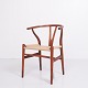 Hans J. Wegner Wishbone-Stühlen, Modell CH24. Mahagoni mit natürlichem Geflecht. Carl Hansen & ...