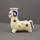 Aluminia; 
Christmas deer 
in faience. In 
blue, red and 
yellow. For one 
candle. H. 10 
cm. L. 11 ...