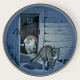 Bing & 
Grøndahl, 
Weihnachtsservice, 
Weihnachtsmann 
und Katze an 
der Tür, Teller 
mit Goldrand 
Nr. ...