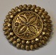 Norwegische 
vergoldete 
Silberbrosche 
mit Filigran, 
Tostrup, 
Kristiania 
(Oslo), 1885, 
Norwegen. ...