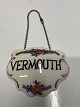 Bottle / 
Decanter 
Vermouth sign 
with chain
Size 7 x 5.5 
cm.
Small chip on 
the back see 
...