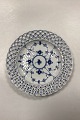 Royal Copenhagen Blue Fluted Full Lace Flat Plate with open-work border No. 1/1098. Measures ...