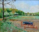 Naur, Albert (1889–1973) Dänemark: Eine Sämaschine auf einem Feld, 1929. Öl auf Leinwand. ...