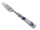 Royal Copenhagen Blue Fluted Plain, rare fork with Anton Michelsen sterling silver.Length ...