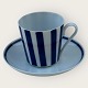 Lyngby, Danild 42, Blauer Streifen, Kaffeetasse, Tassendurchmesser 7,3 cm, Höhe 7 cm, Design ...