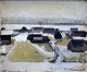 Kampmann, Jack (1914–1989) Dänemark: Schneelandschaft, Färöer-Inseln. Öl auf Leinwand. Signiert. ...