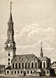 Unbekannter Künstler (18. Jahrhundert): Liebfrauenkirche in Kopenhagen in ihrer älteren Form. ...