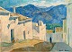Madsen, Henrik (1904–1984) Dänemark: Dorf in den Bergen. Öl auf Leinwand. Signiert. H: 54 cm. B: ...
