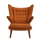 HJ Wegner. Pappabär AP-19. Teaknägel. Neu bezogen mit Hallingsdal-Wolle.