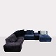Komplettes Eilersen Modulsofa aus Blauem Stoff mit Kissen