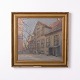 Ölgemälde auf Leinwand mit Darstellung eines älteren Gebäudes. Das Werk ist auf 1916 datiert und ...