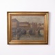 Ölgemälde auf Leinwand mit Darstellung von Kopenhagen aus den 1930er Jahren. Das Gemälde zeigt ...