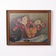 Ölgemälde auf Leinwand mit Blumenmotiv, signiert und auf 1922 datiert. Das Werk ist als ...