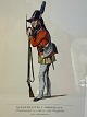 Kostüme in Kiøbenhavn, Landeværnet / Ein Landsoldat, gerahmter älterer Druck aus Lahde, ...