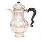 Regence Kaffeekanne aus Silber von Rasmus Pedersen, Kopenhagen, 1759-87H: 24,5cm. G: 656gr
