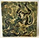 Royal Copenhagen, 1961: Fliese. Verziert mit Affe und ...