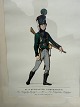 Kostüme in Kopenhagen, Ein königlicher Leibjäger 1807, gerahmter älterer Druck von Lahde, ...