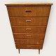 Kommode aus Teakfurnier mit 6 Schubladen, dänisches Design der 1960er Jahre, Maße (H x B x T): ...