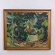 Ölgemälde auf Leinwand mit dem Motiv einer Waldlandschaft. Das Gemälde ist signiert, entstand um ...