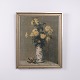 Blumengemälde auf Leinwand mit Blumen in Vase im ...