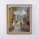 Gemälde auf Leinwand mit Straßenmotiv im Goldrahmen 72 x ...