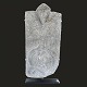 Gedenkstele aus Korallenstein vom Ontong-Java-Atoll (nordöstlich der Salomonen und Australiens), gefertigt um 1800. Auf Sockel montiert. Aus belgischer Privatsammlung.H: 110cm. B: 52cm. T: 8cm