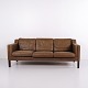 Stouby Dreisitzer-Sofa aus Braunem Leder, Dänisches ...