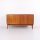 Dänisches Teak Sideboard mit Schiebetüren, Schubladen und Einlegeböden aus den 1960er Jahren