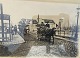 Gerahmtes Foto aus dem alten Kopenhagen um 1910, Fotomaße 23,5 cm x 17 cm, mit Rahmen 30,5 cm x ...