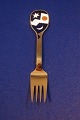 Michelsen/Georg Jensen Christmas fork 2004 of gilt sterling silver
