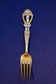 Michelsen Weihnachtsgabel 1911 aus dänisch vergoldet Silber
