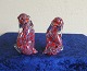 Murano Glas, Paar sitzende Hunde 10cm