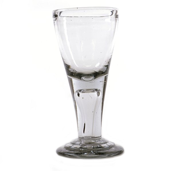 Norwegischer Nackte Jungfrau Glas von Nøstetangen Glaswerk um 1770. H: 18,6cm