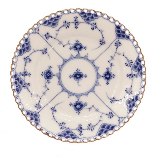 Royal Copenhagen Zwiebelmusster Halbspitze 1087 mit Goldkante. D: 17,5cm
