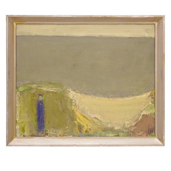 Johannes Hofmeister, 1914-90, Öl auf Leinen. Landschaftspartie. Signiert. 
Lichtmasse: 44x54cm. Mit Rahmen: 51x61cm