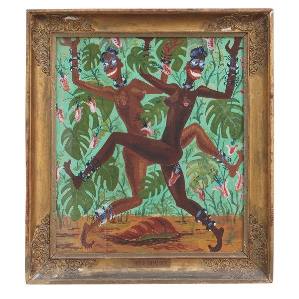 Svend Johansen, 1897-1970, Gouache. Um 1928. Lichtmasse: 52x45cm. Mit Rahmen: 
66x59cm