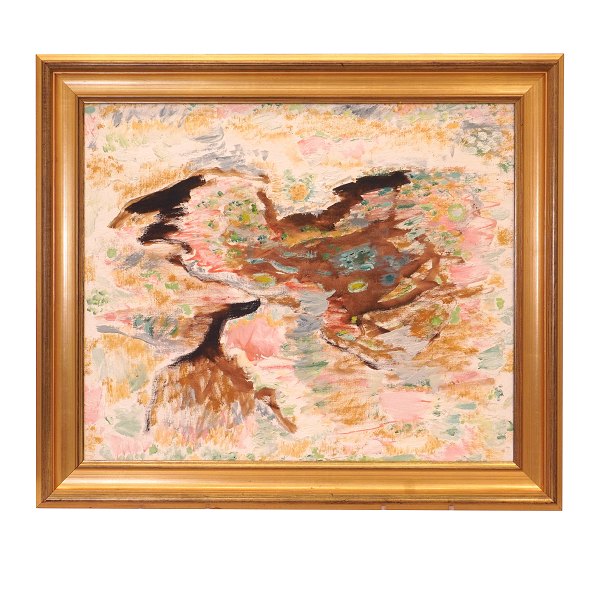 Erik Ortvad, 1917-2008, Öl auf Leinen. Signiert und datiert "Erik Ortvad Kos 1966". Lichtmasse: 53x64cm. Mit Rahmen: 68x79cm