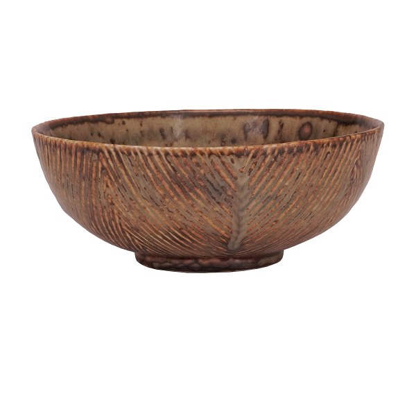 Axel Salto für Royal Copenhagen Schale aus Steinzeug. Signiert "Salto". H: 6,4cm. D: 16,3cm