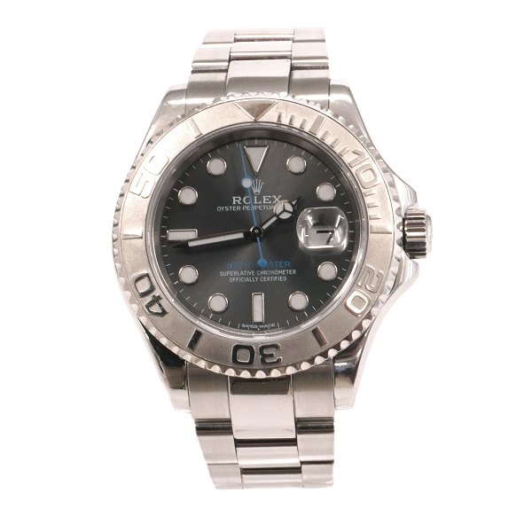 Rolex Yachtmaster Ref. 16622 mit Zertifikat datiert London Februar 2005 mit Rhodium Zifferblatt. D: 40mm